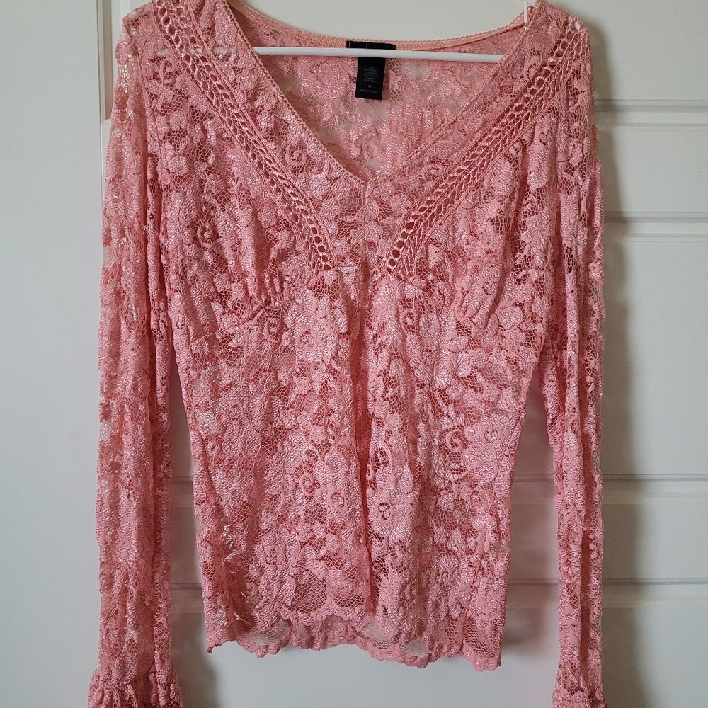 Pirate Sleeve Moda International Pink Top